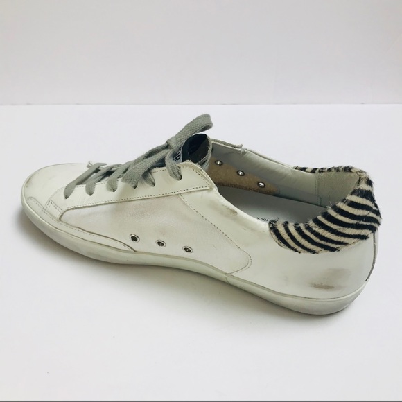 GOLDEN GOOSE Zebra Glitter Superstar Sneakers 40 - Picture 7 of 15